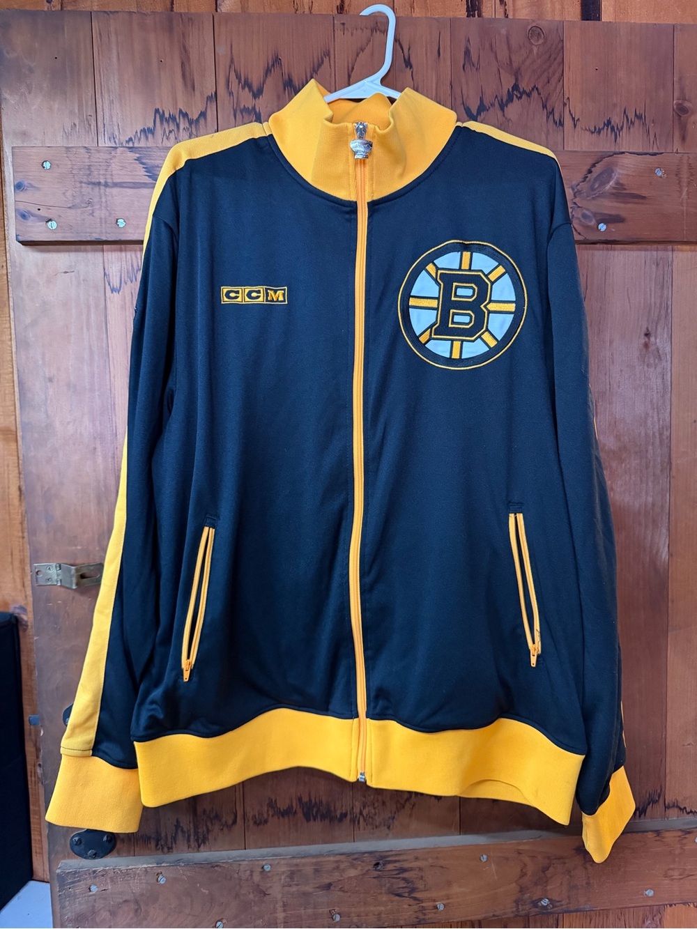 Vintage CCM Boston Bruins Stanley Cup Champions Jacket Size L Pro Ultra